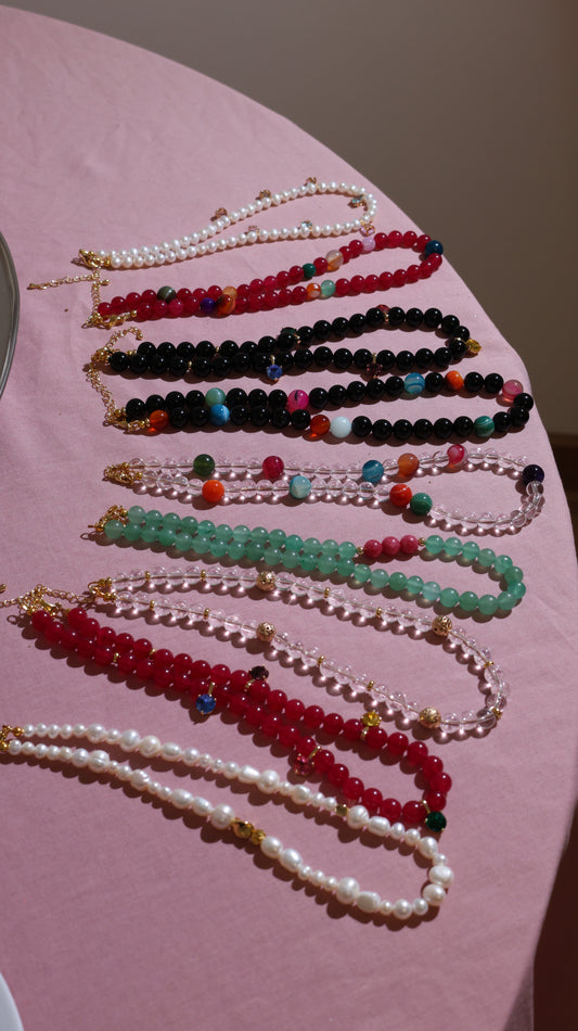 Жадеїтове кольє з кристалами