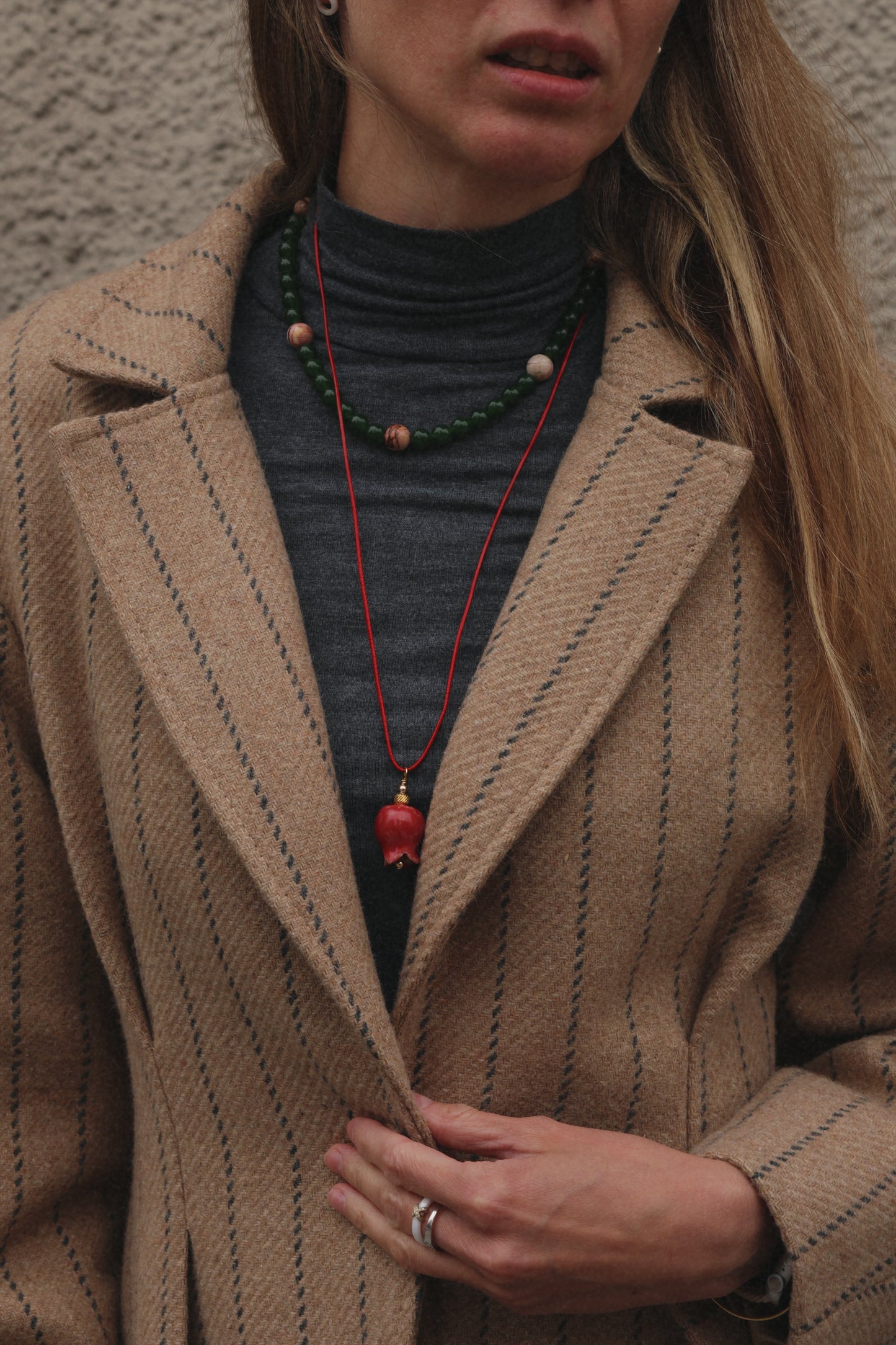 Кулон керамічний гранат (червоний)