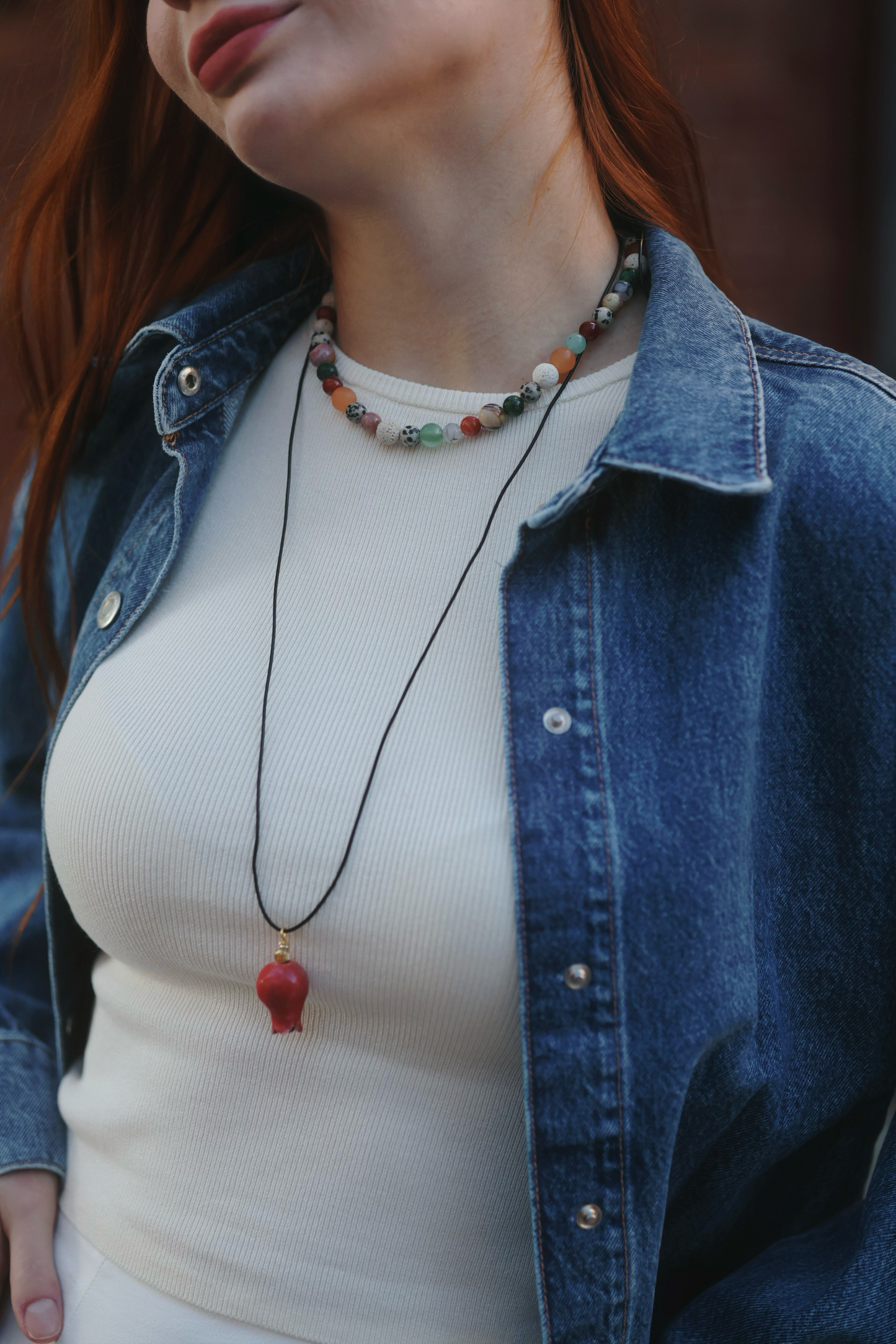 Кулон керамічний гранат (червоний)