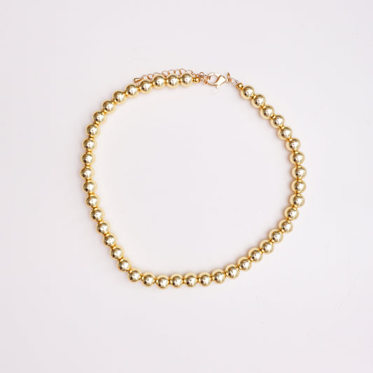 Naszyjnik  z pozłacanego hematytu