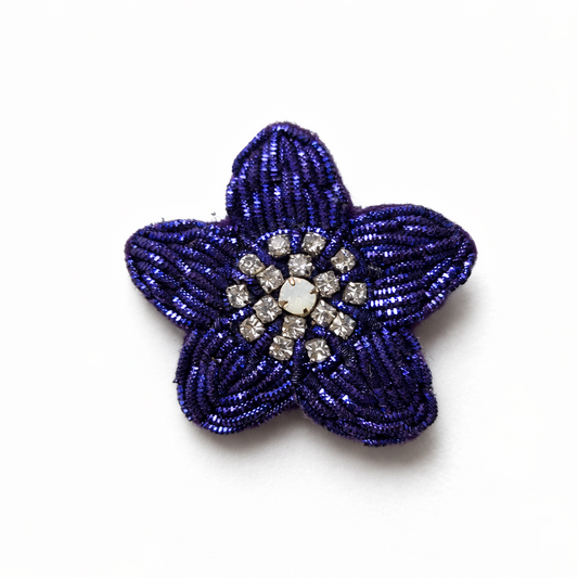 Broszka FLORAL Crystal Blue – zdjęcie 1