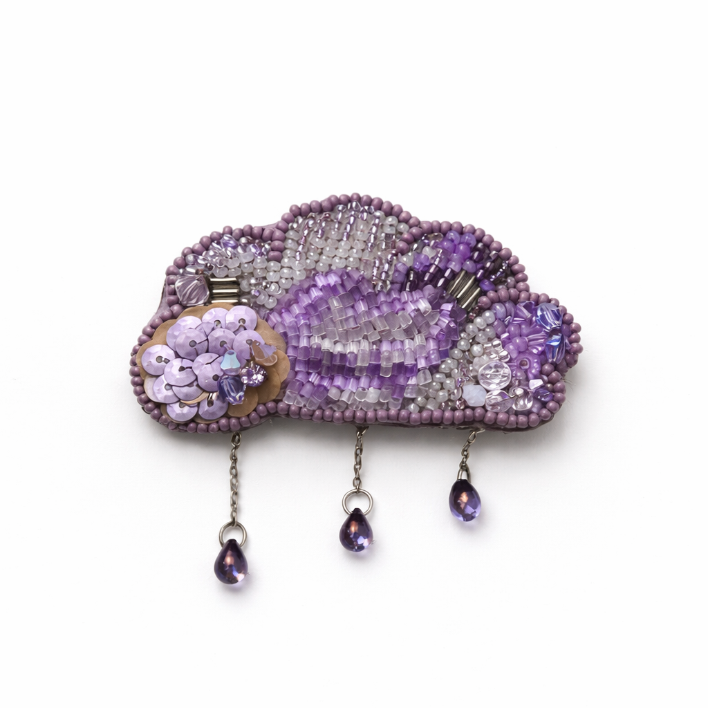Broszka SYMBOL Chmura Lilac – zdjęcie 1