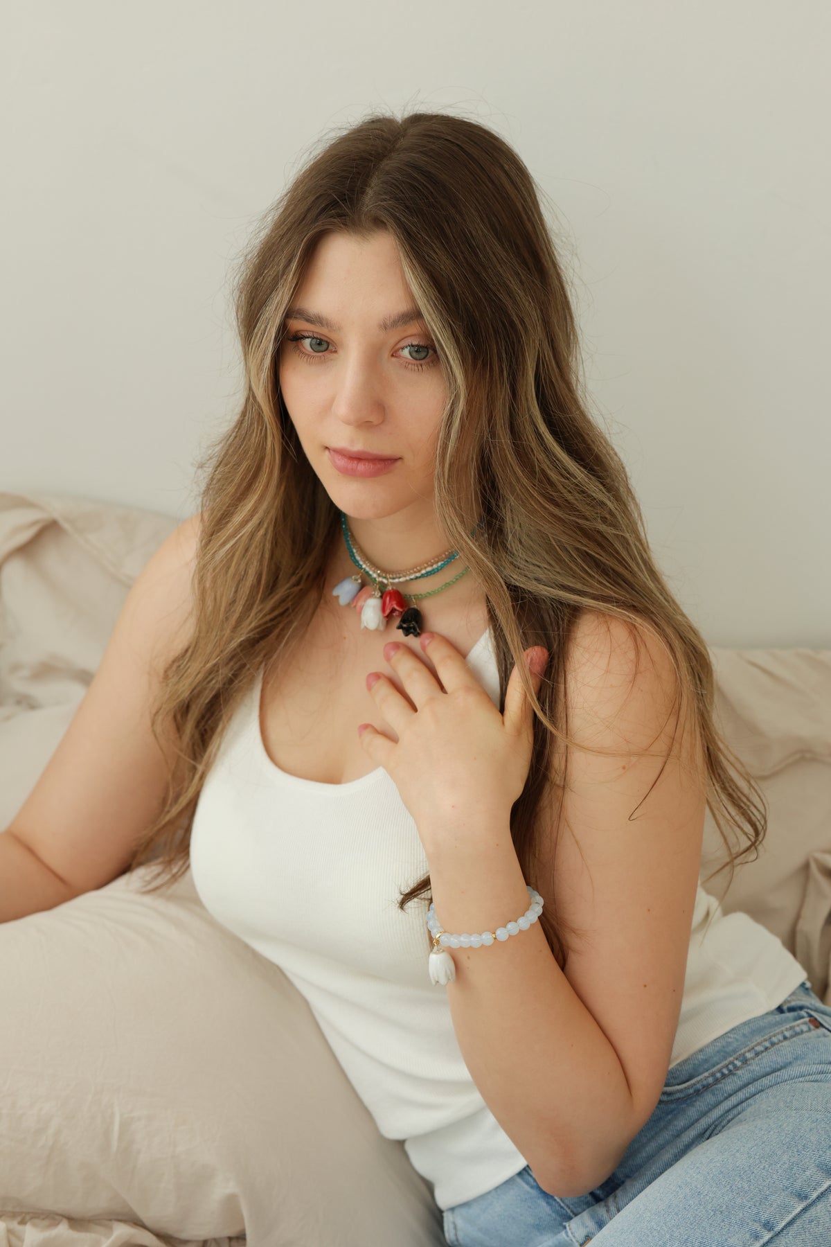 Naszyjnik FLORAL Mini Bell Green