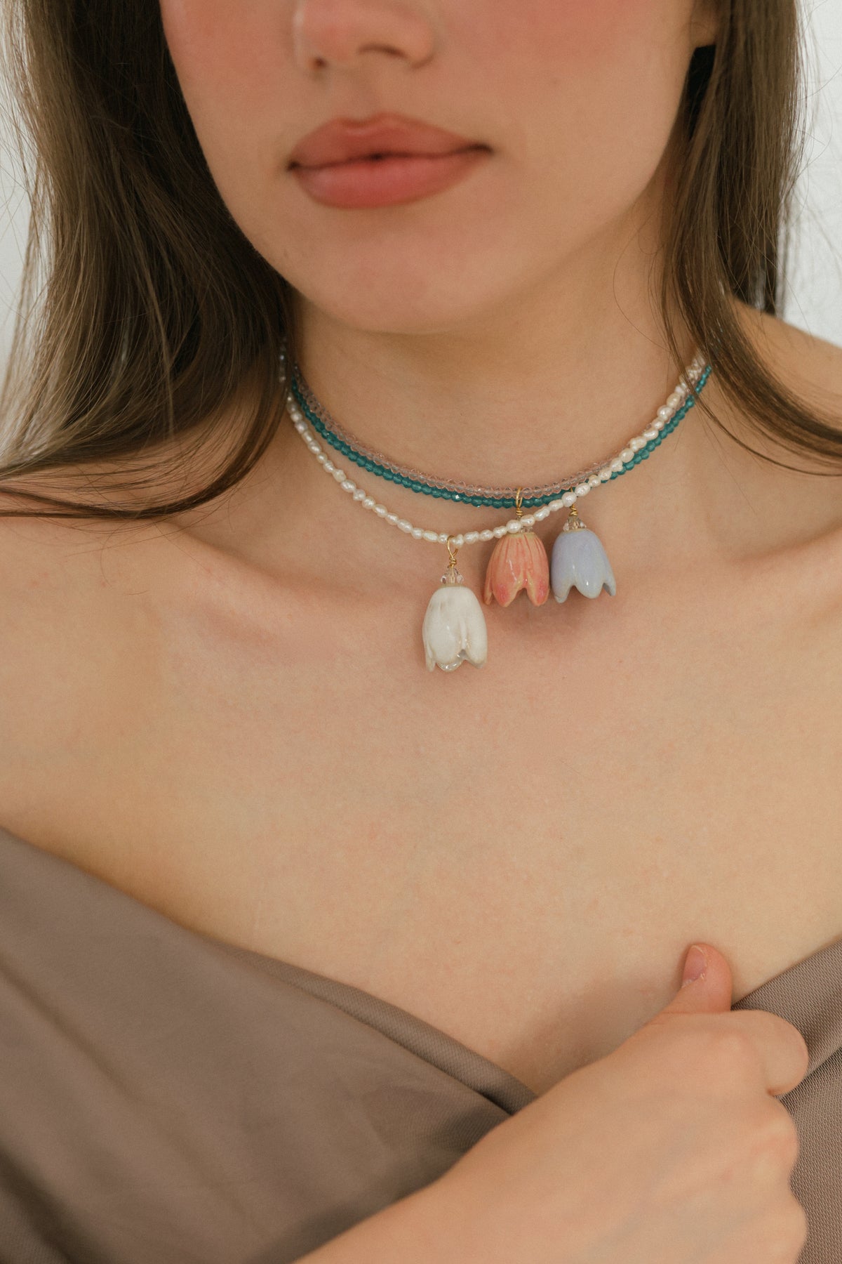 Naszyjnik FLORAL Mini Bell Green