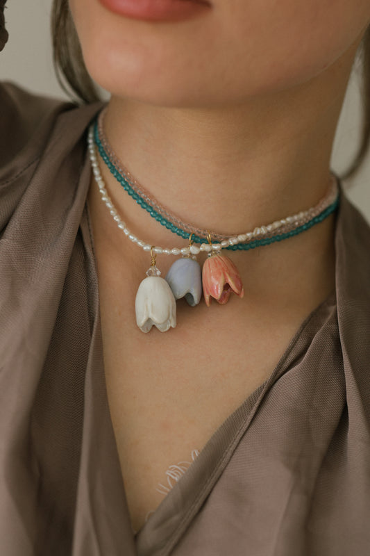 Naszyjnik FLORAL Mini Bell Pearl