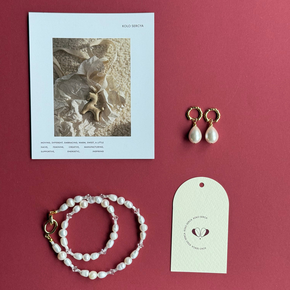 Сережки з Shell Pearl з позолоченою основою